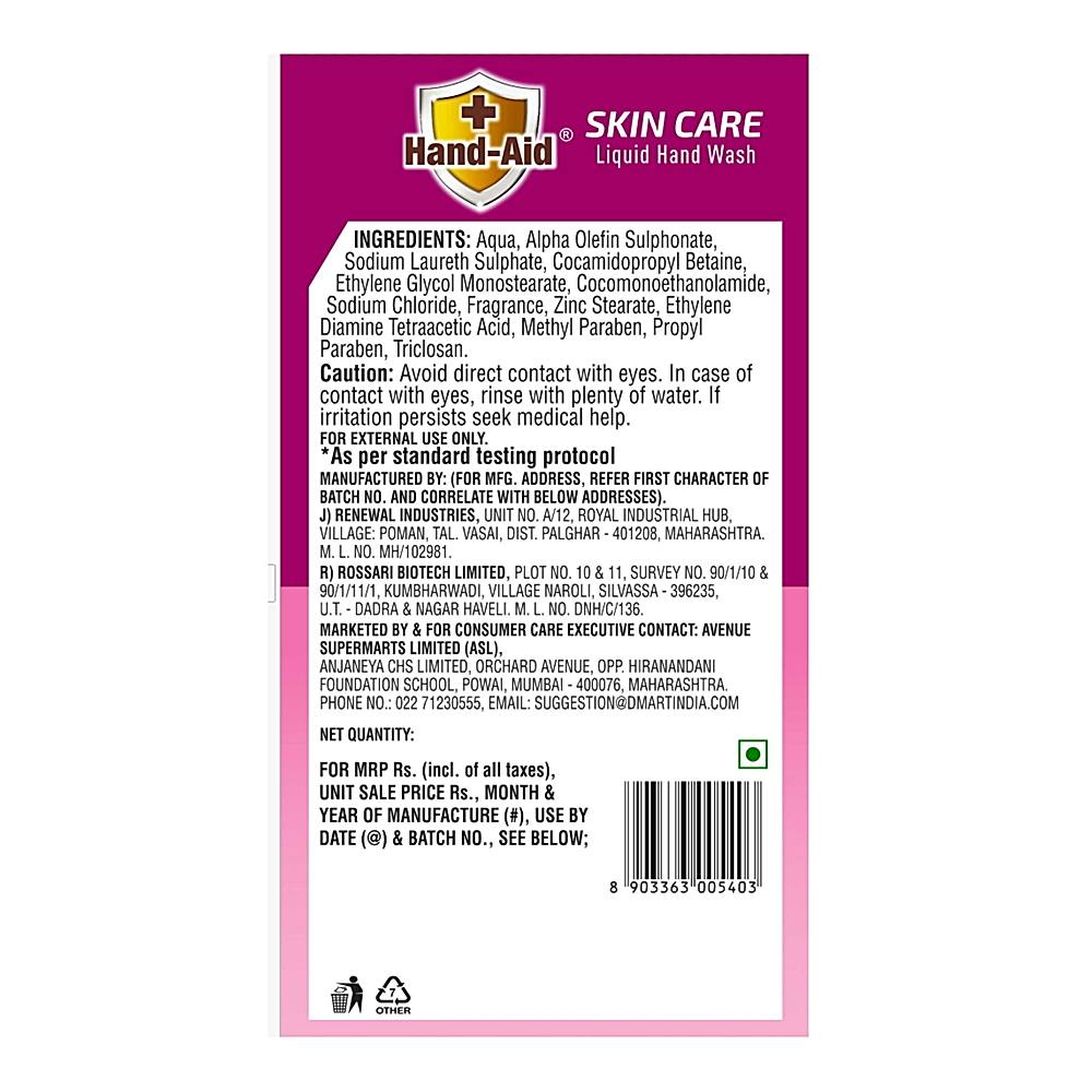 Hand Aid Skin Care Liquid Handwash: 750 ml