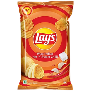 Lay's West Indies Hot N Sweet Potato Chips - Crispy Chips & Snacks, 82 g