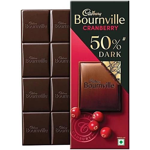 Cadbury Bournville Cranberry 50% Dark Chocolate Bar, 78 g