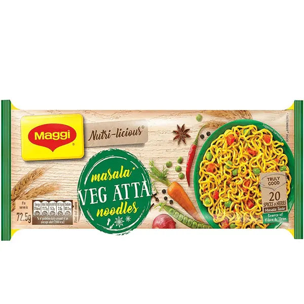 Maggi Masala Veg Atta Noodles 6 Pack 435 Gm