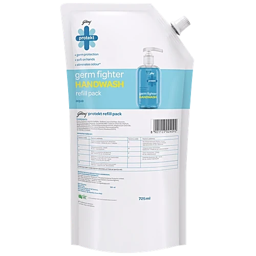 Godrej Protekt Germ Fighter Handwash - Aqua, 725 ml