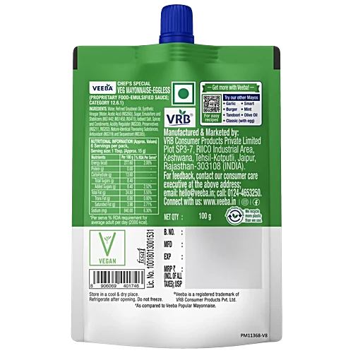 Veeba Eggless Veg Mayonnaise, 100 g