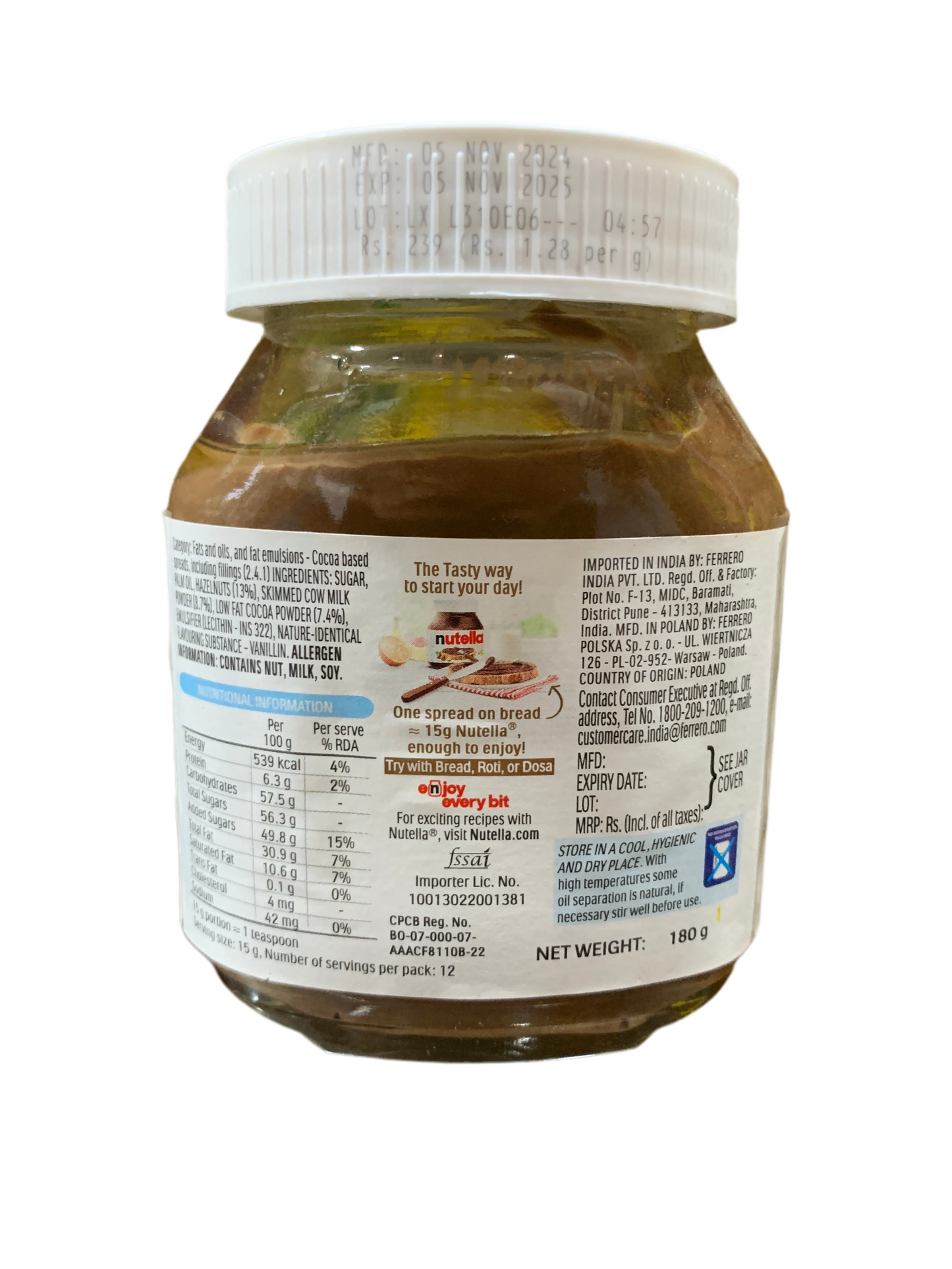 Nutella Peanut Butter 180 g