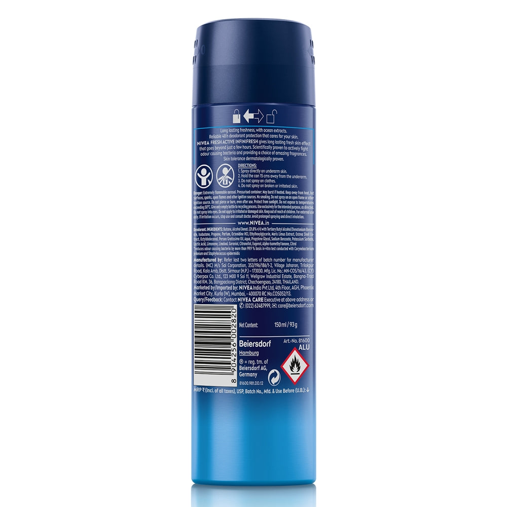 Nivea Men Fresh Active Deodorant: 150 ml
