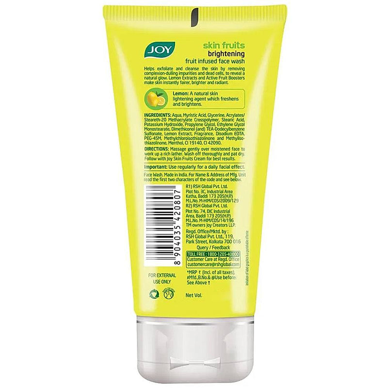 Joy Skin Fruits Face Wash: 150 ml