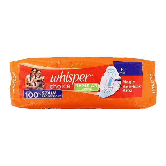 Whisper Choice Regular Pads: 6 Units