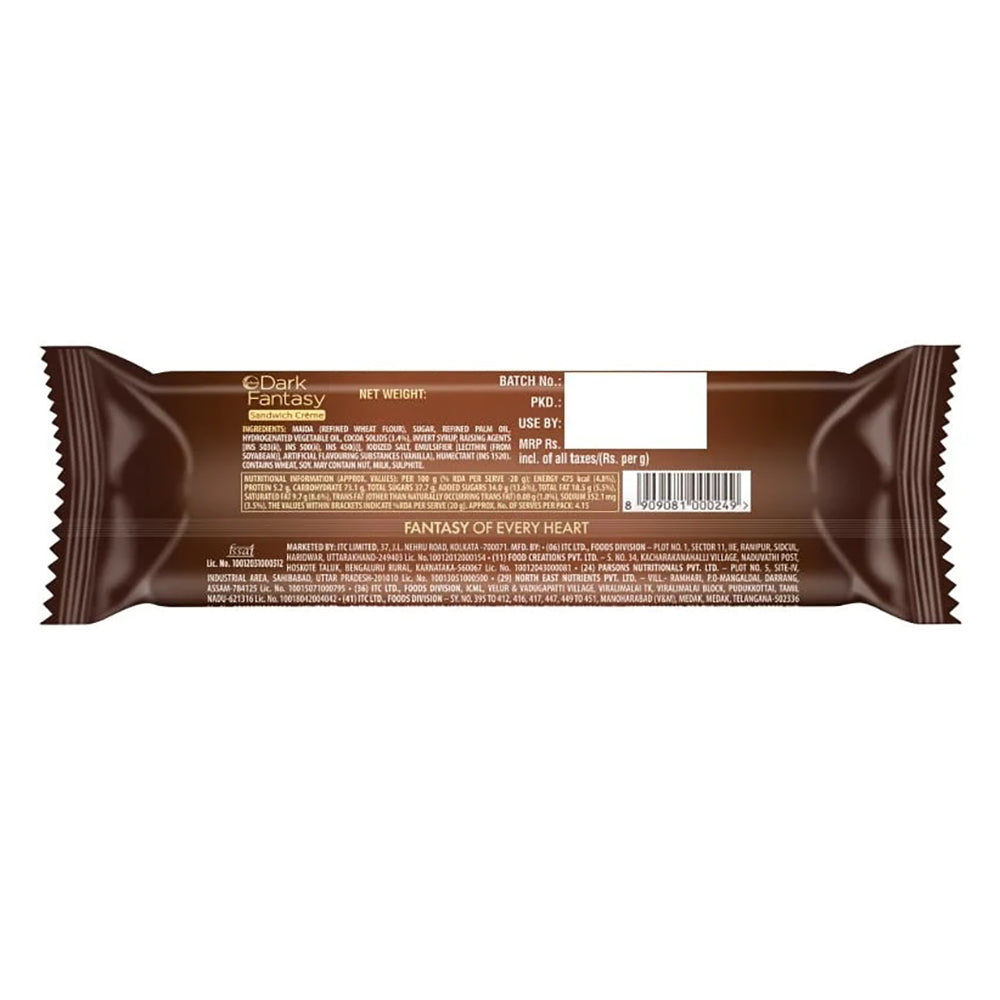 Sunfeast Dark Fantasy Choco Creme Biscuits: 83 g