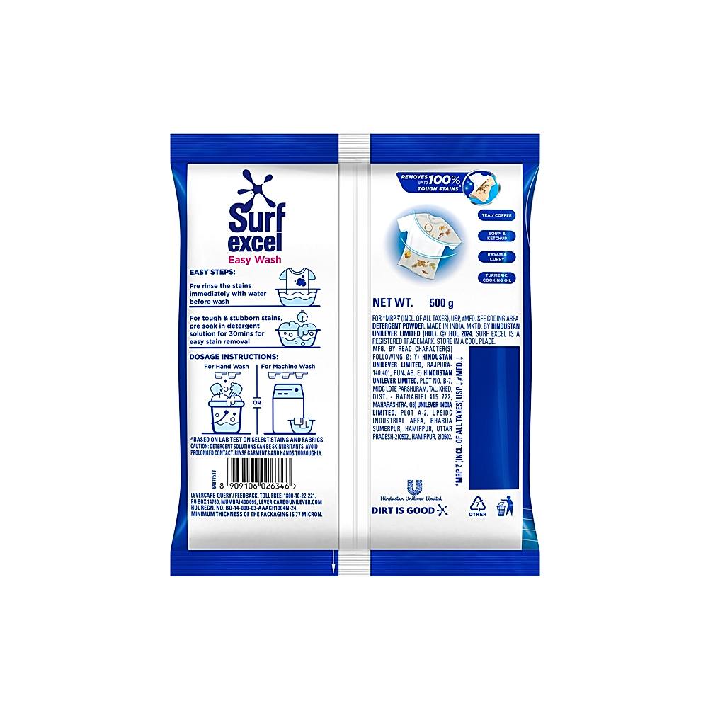 Surf Excel Easy Wash Detergent Powder: 500g