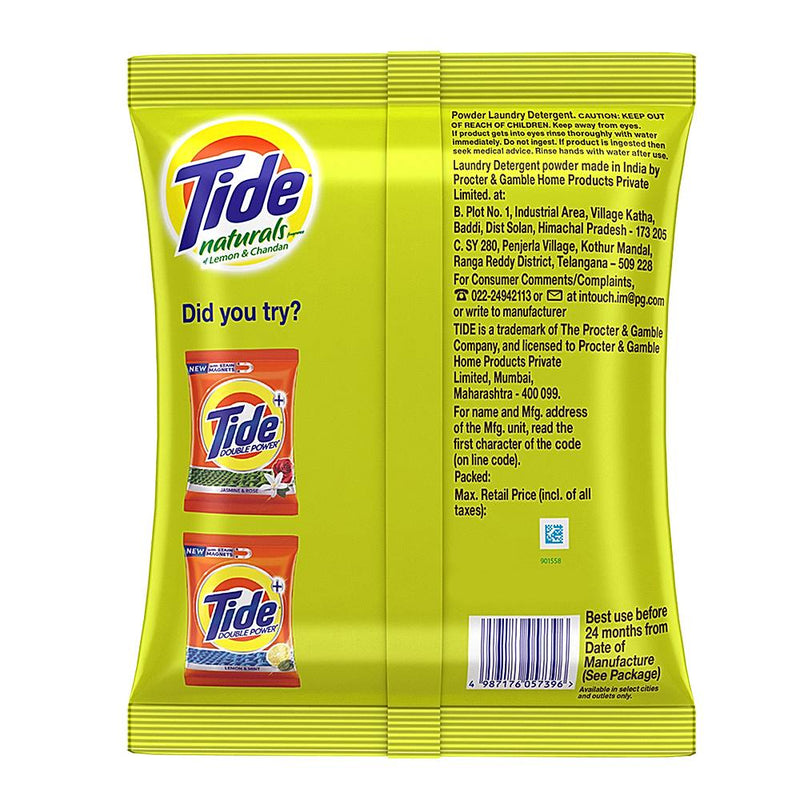 Tide Naturals Detergent Powder Lemon & Chandan: 1 kg