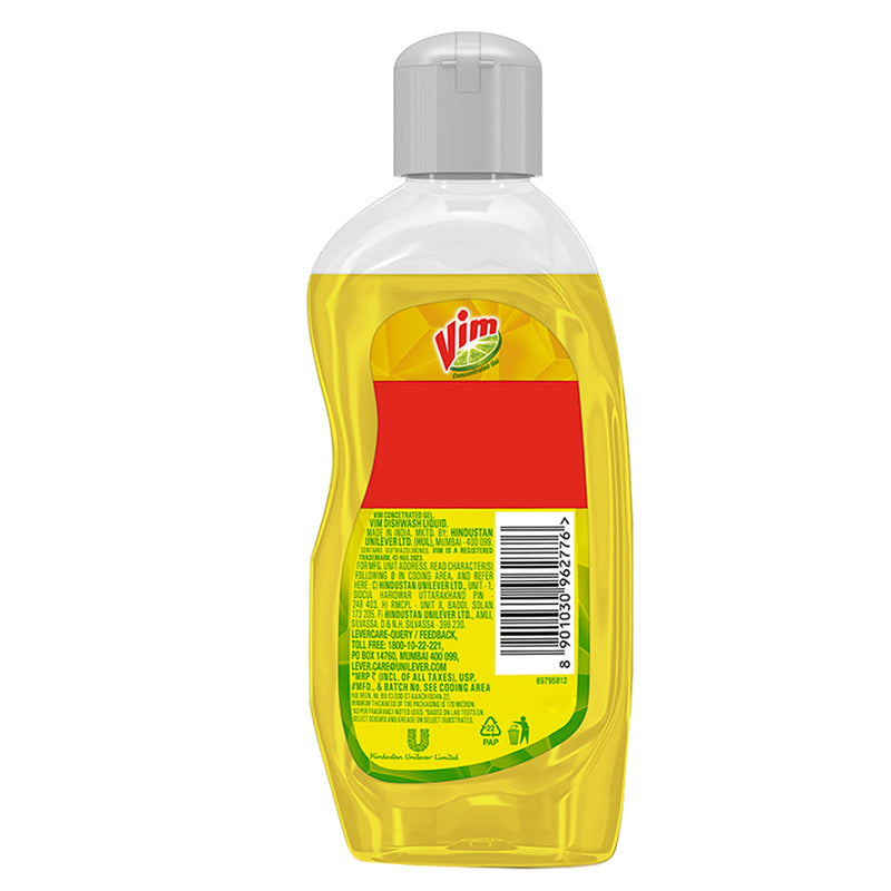 Vim Dishwash Liquid Gel - Lemon Bottle: 250 ml