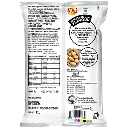 Lay's American Style Cream & Onion Potato Chips, 82 g