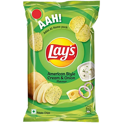 Lay's American Style Cream & Onion Potato Chips, 82 g