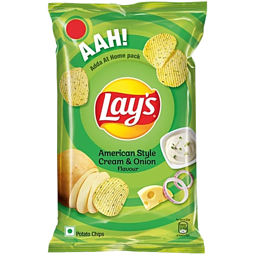Lay's American Style Cream & Onion Potato Chips, 82 g