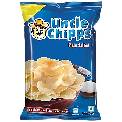 Uncle chipps Plain Salted Potato Chips, 80 g