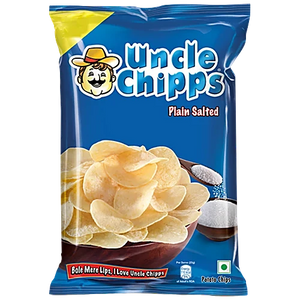 Uncle chipps Plain Salted Potato Chips, 80 g