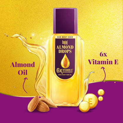 Bajaj Almond Drops Non-Sticky Hair Oil 114 ml