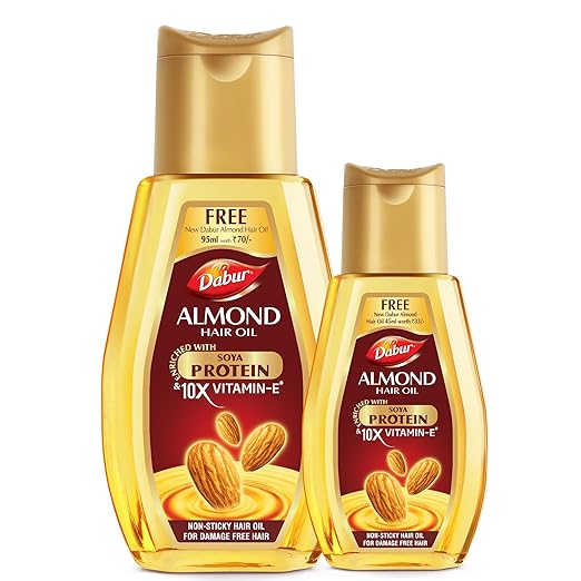 Dabur Almond Hair Oil with Almonds - 190 ml + (95 ml free)
