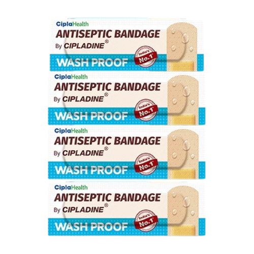 Cipla Health Antiseptic Waterproof Bandage (pack of 4)