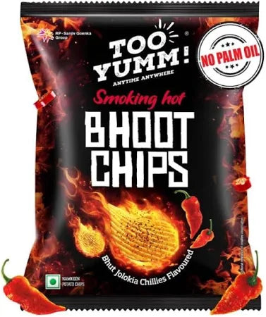 Too Yumm! Bhoot Potato Chips With Bhut Jolokia Chillies No Palm Oil Chips