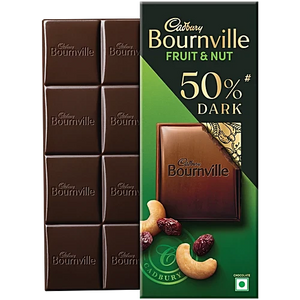 Cadbury Bournville Fruit & Nut 50% Dark Chocolate Bar, 75 g