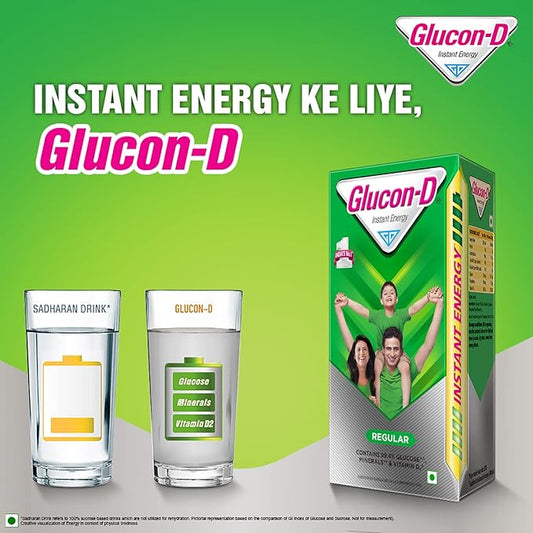 Glucon-D with Glucose, Calcium, Vitamin C & Sucrose | Nutrition Booster Regular 125 g