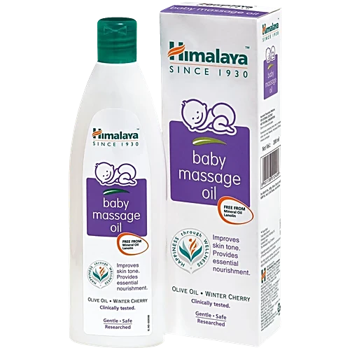 Himalaya Baby Massage Oil - With Olive Oil & Winter Cherry, 200 ml