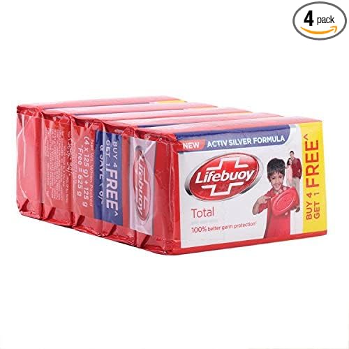 Lifebuoy Soap - Total, 4+(1 free)x125g Pack