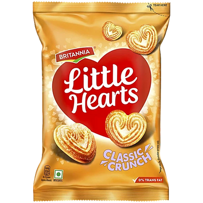Britannia Little Hearts Classic Crunch Biscuits, 70 g