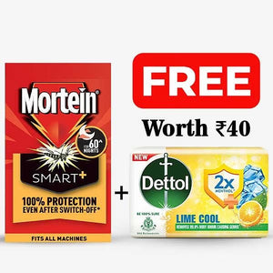 Mortein Smart Mosquito Repellent Refill 45 ml ( free dettol soap )