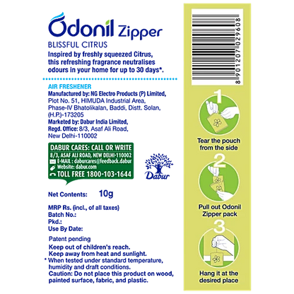 Odonil Blissful Citrus Air Freshener, 10 g