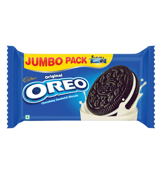 Cadbury Oreo Vanilla Flavour Crème Sandwich Biscuit Jumbo Pack 459g