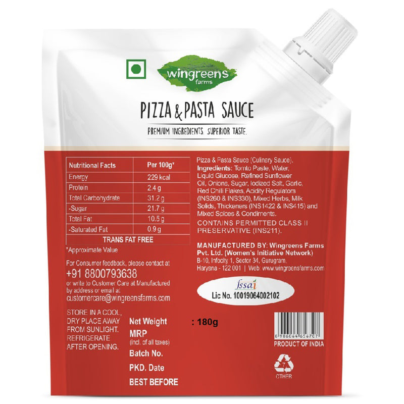 Wingreens Pizza & Pasta Sauce 180 g