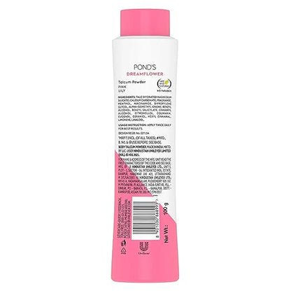 POND'S Dreamflower Fragrant Talc Powder with Vitamin B3, Pack of 1, 100gm