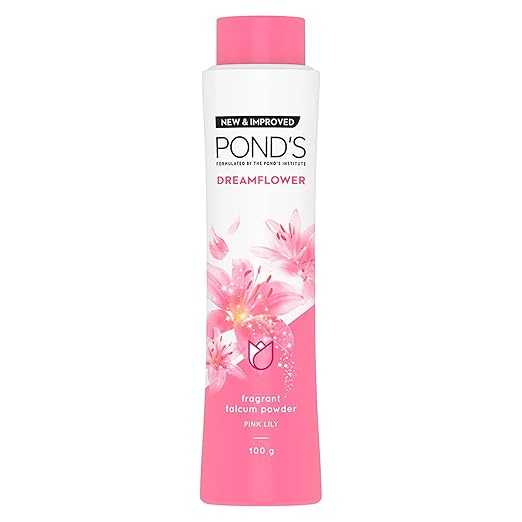 POND'S Dreamflower Fragrant Talc Powder with Vitamin B3, Pack of 1, 100gm