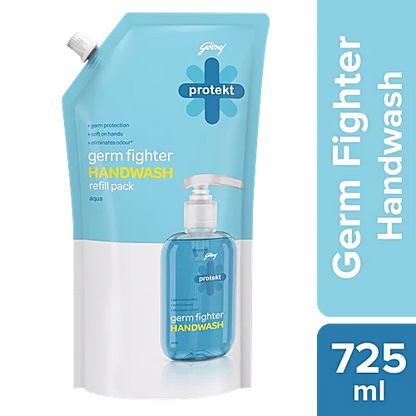 Godrej Protekt Germ Fighter Handwash - Aqua, 725 ml