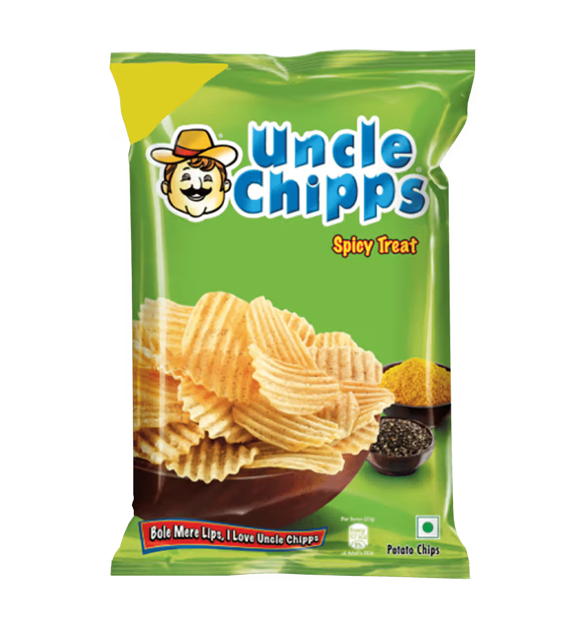 Uncle Chipps Spicy Treat Potato Chips, 80 g