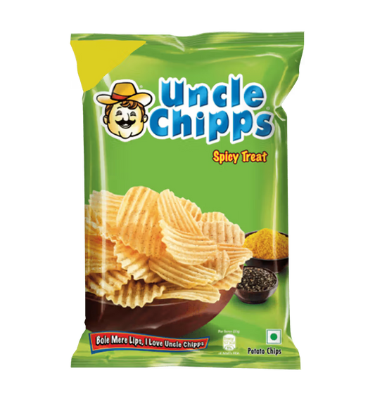 Uncle Chipps Spicy Treat Potato Chips, 80 g